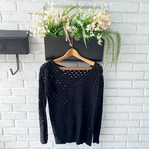 Timing Black Knit Sweater Size Medium
